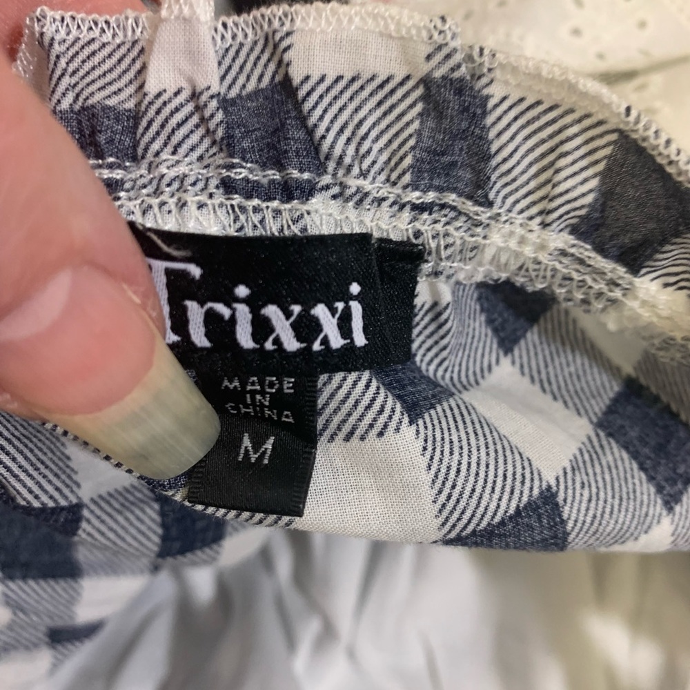Trixxi Navy Gingham Sundress – Size M - Picture 6 of 7